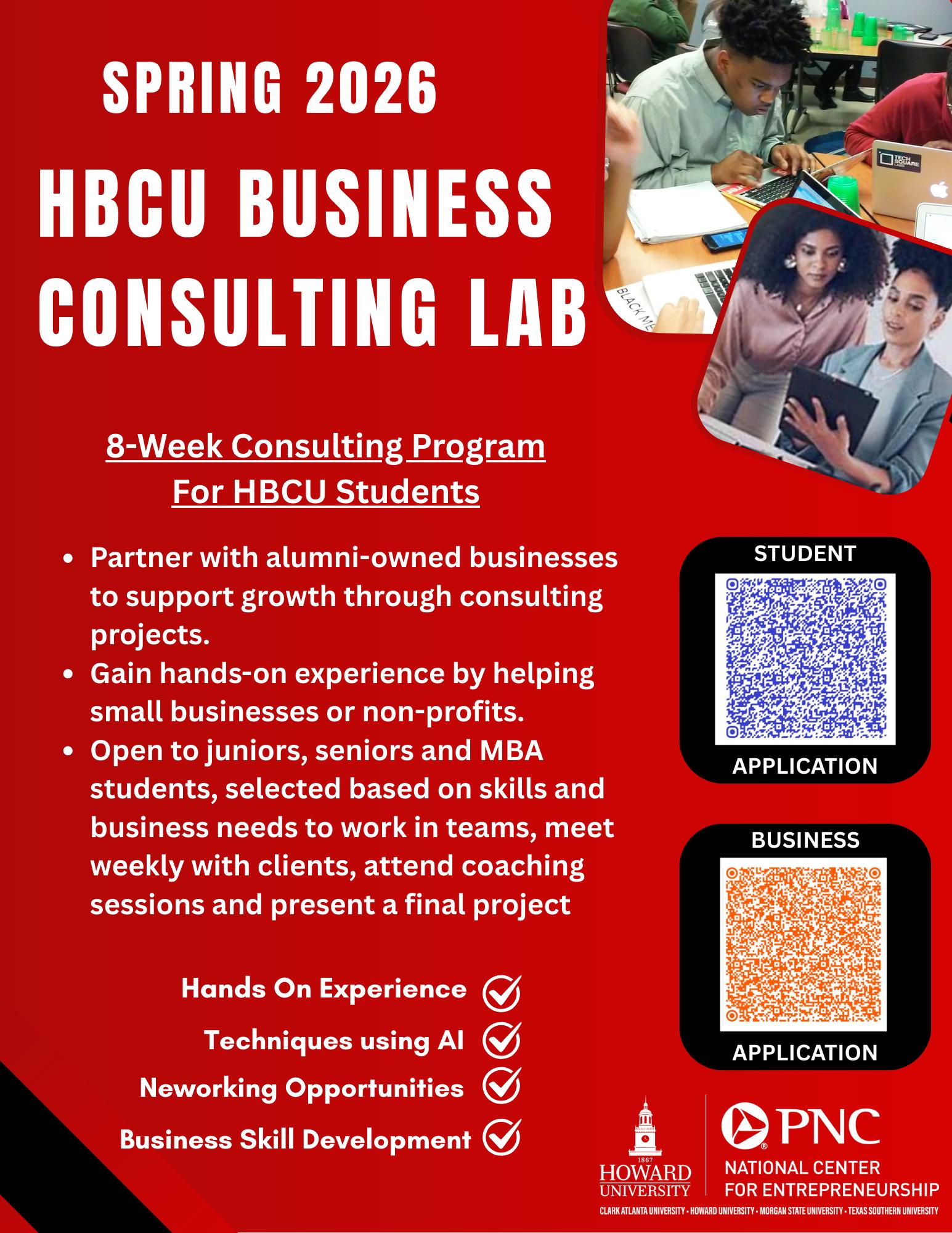 HBCU Business Consulting Lab flyer