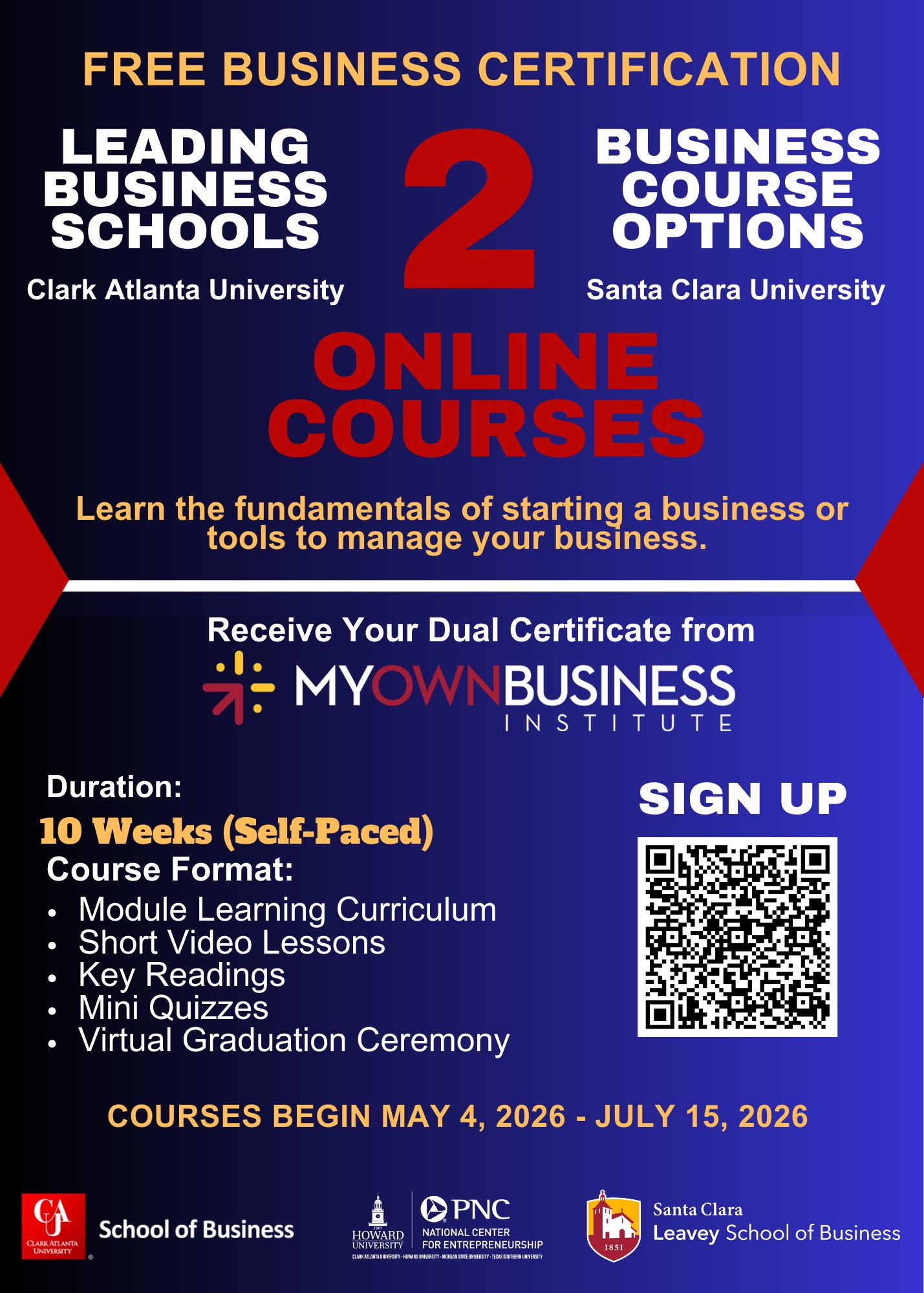 Dual Small Business Certification flyer