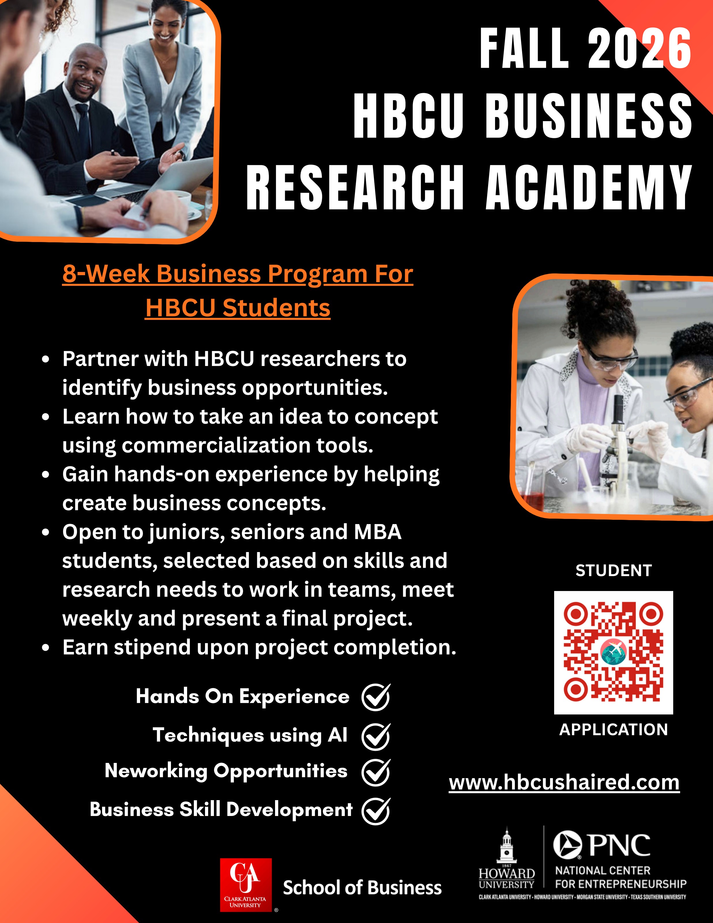 HBCU Business Research Academy flyer
